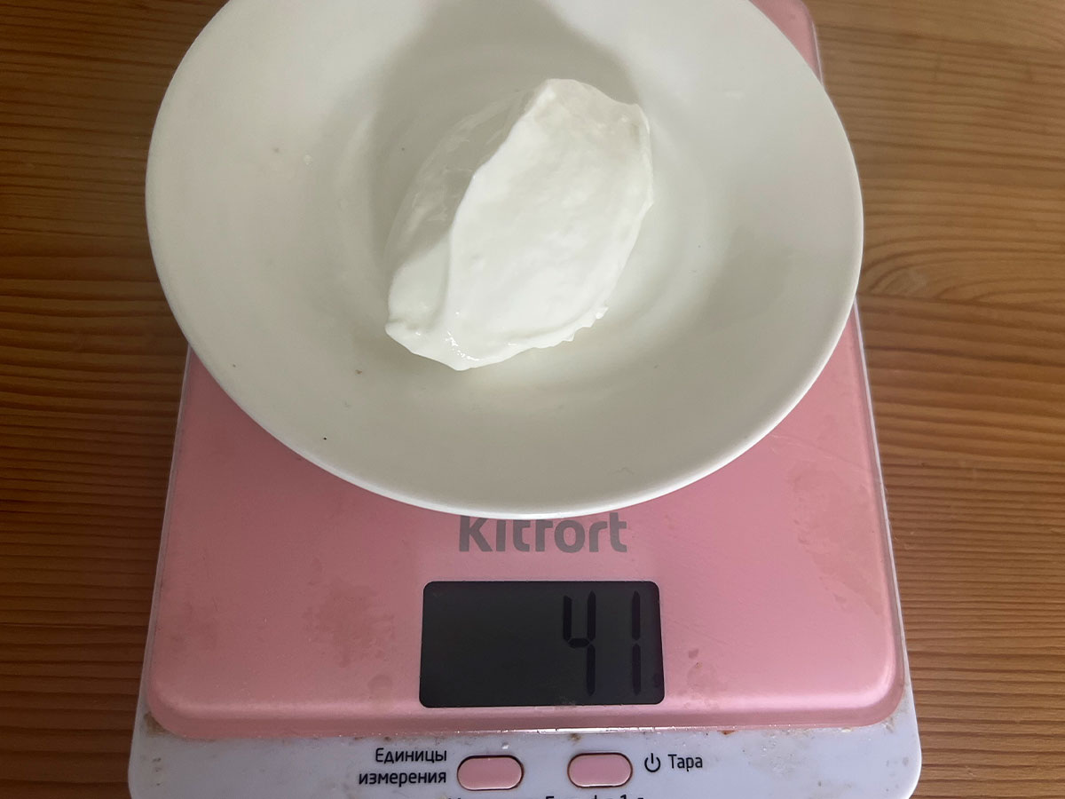 Вес сметаны в столовой ложке с горкой