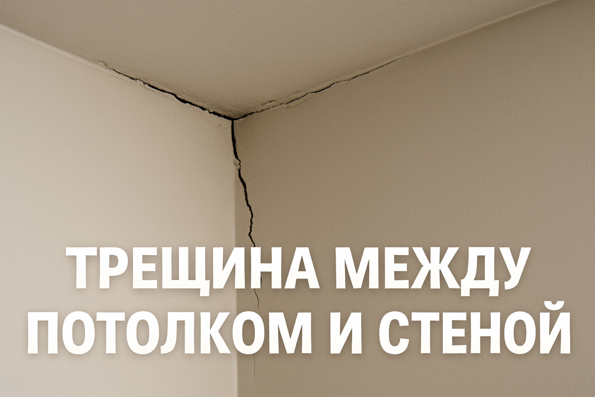    Появилась трещина между потолком и стеной — заделка Михаил Юрьевич