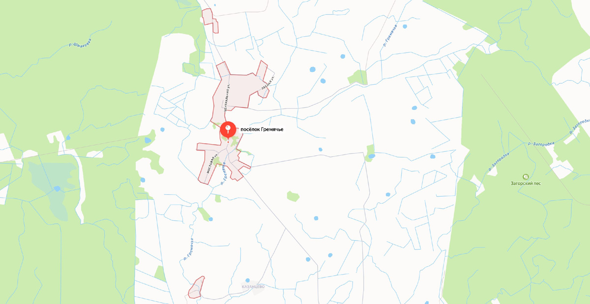 Посёлок Гремячье на Яндекс.Картах