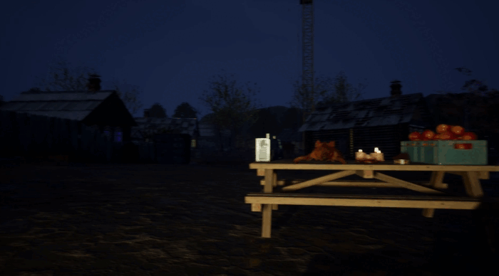 Gif картинка "Наш герой просыпается на берегу реки"