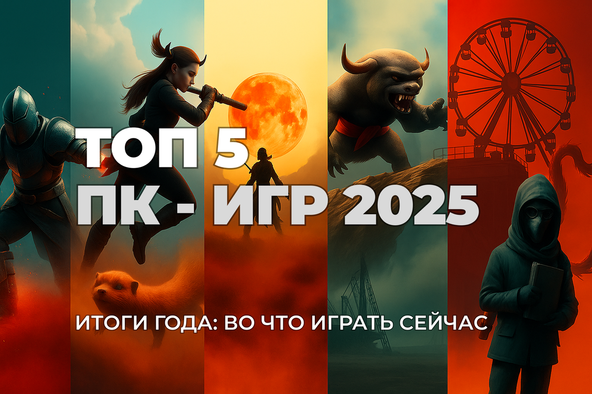 Обложка. Топ 5 игр на ПК 20215 года.