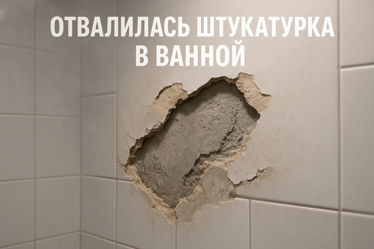    Отвалилась штукатурка в ванной — ремонт во влажном помещении Михаил Юрьевич