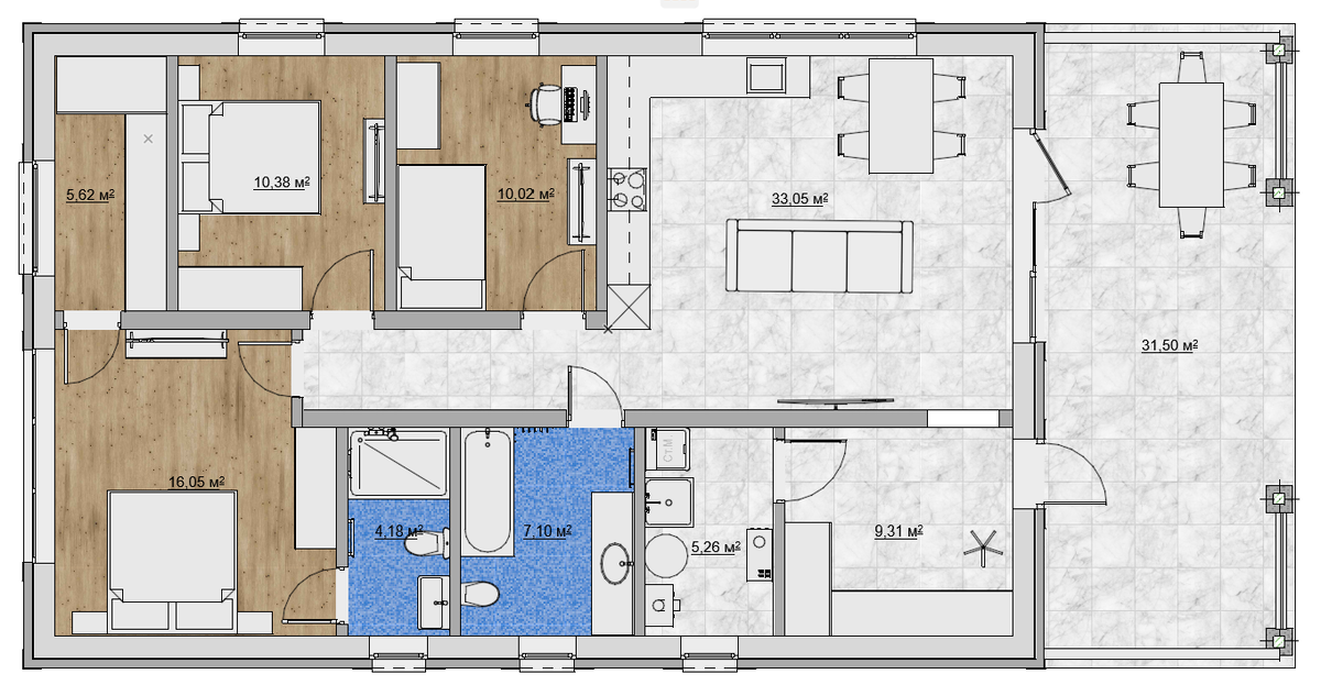 План расстановки мебели