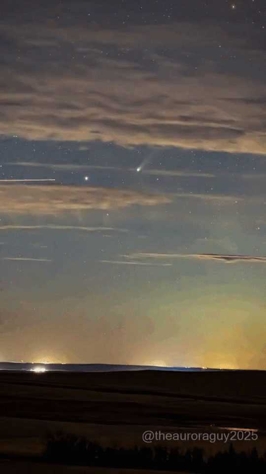 Таймлапс движения кометы C/2025 A6 (Lemmon). Автор: Harlan Thomas