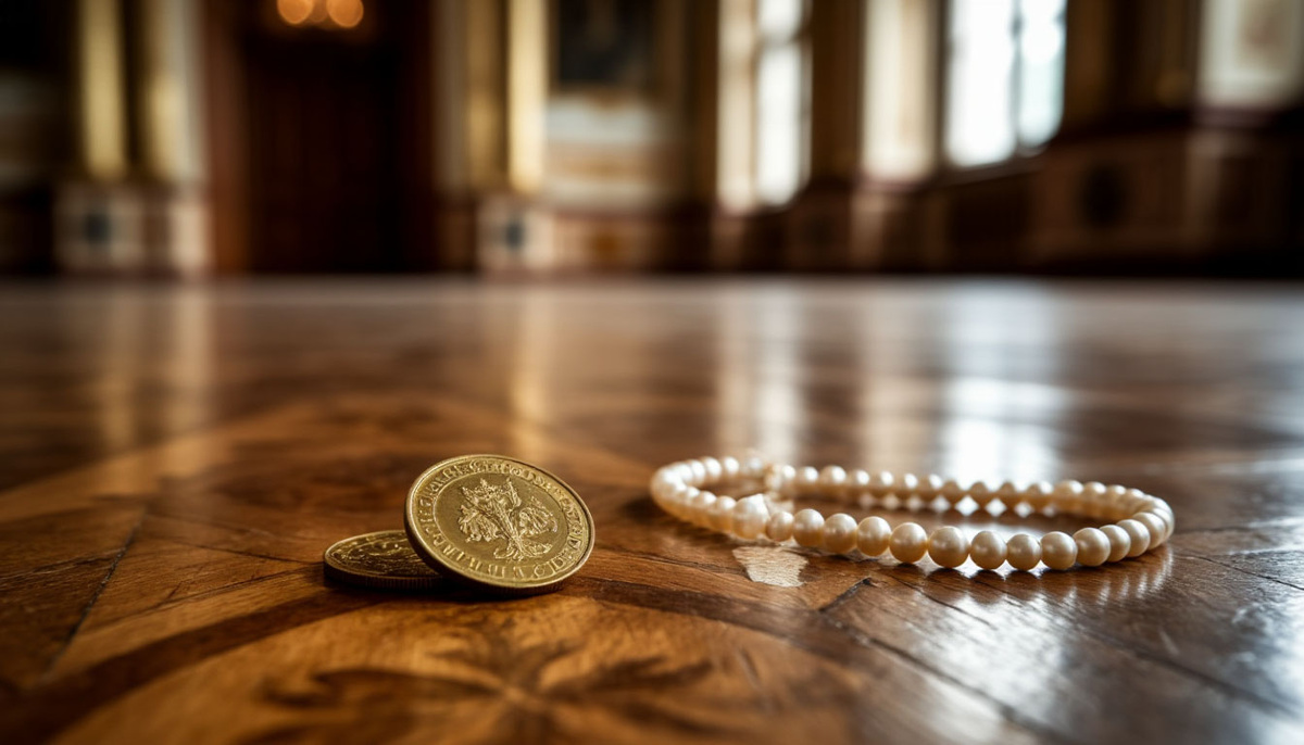 1. Фото: «ПРОЛОГ. ТЕНИ ЯКИМАНКИ»
Тот самый бал, который решил всё. Золотые монеты на паркете, жемчужные слёзы на браслете. За секунду до гнева императора. За мгновение до того, как закончилась одна жизнь и началась другая, более великая.