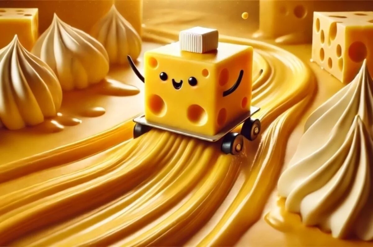    Именно так искусственный интеллект представляет поговорку «как сыр в масле катается».