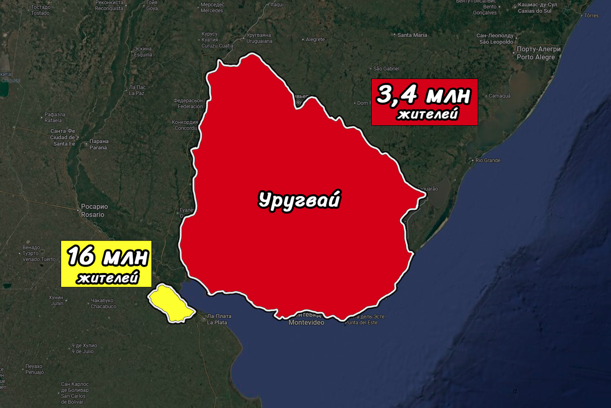 На карте желтым как раз выделен аргентинский Буэнос-Айрес