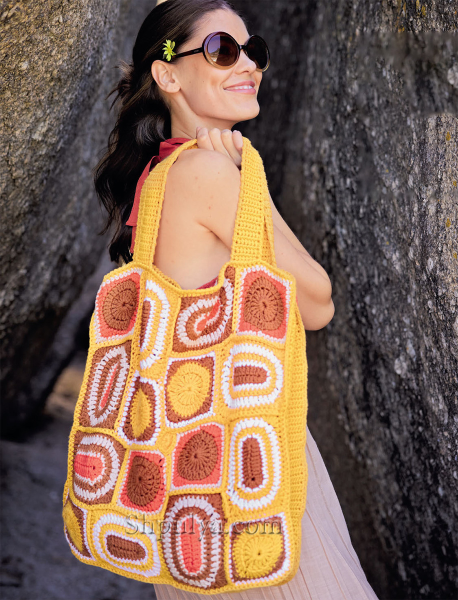 Связанная крючком сумка-шопер