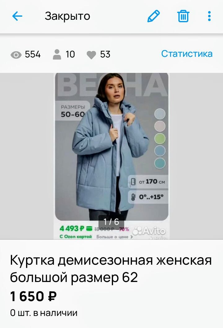 Продажа октября 