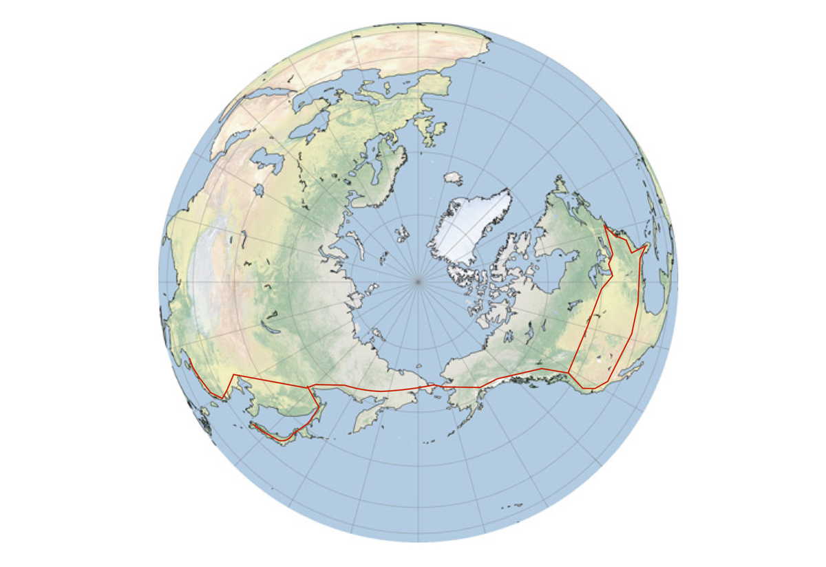 Маршрут через Россию в Северную Америку