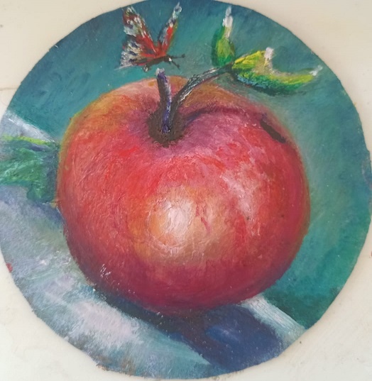 Картина маслом  ф13 см 