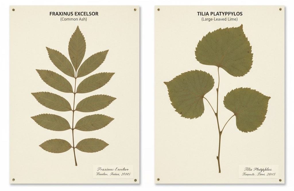 Сравнительный гербарий Fraxinus-Tilia. Кругозор Проектировщика