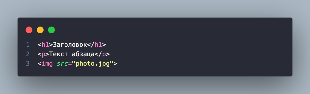 Пример базовой HTML-разметки