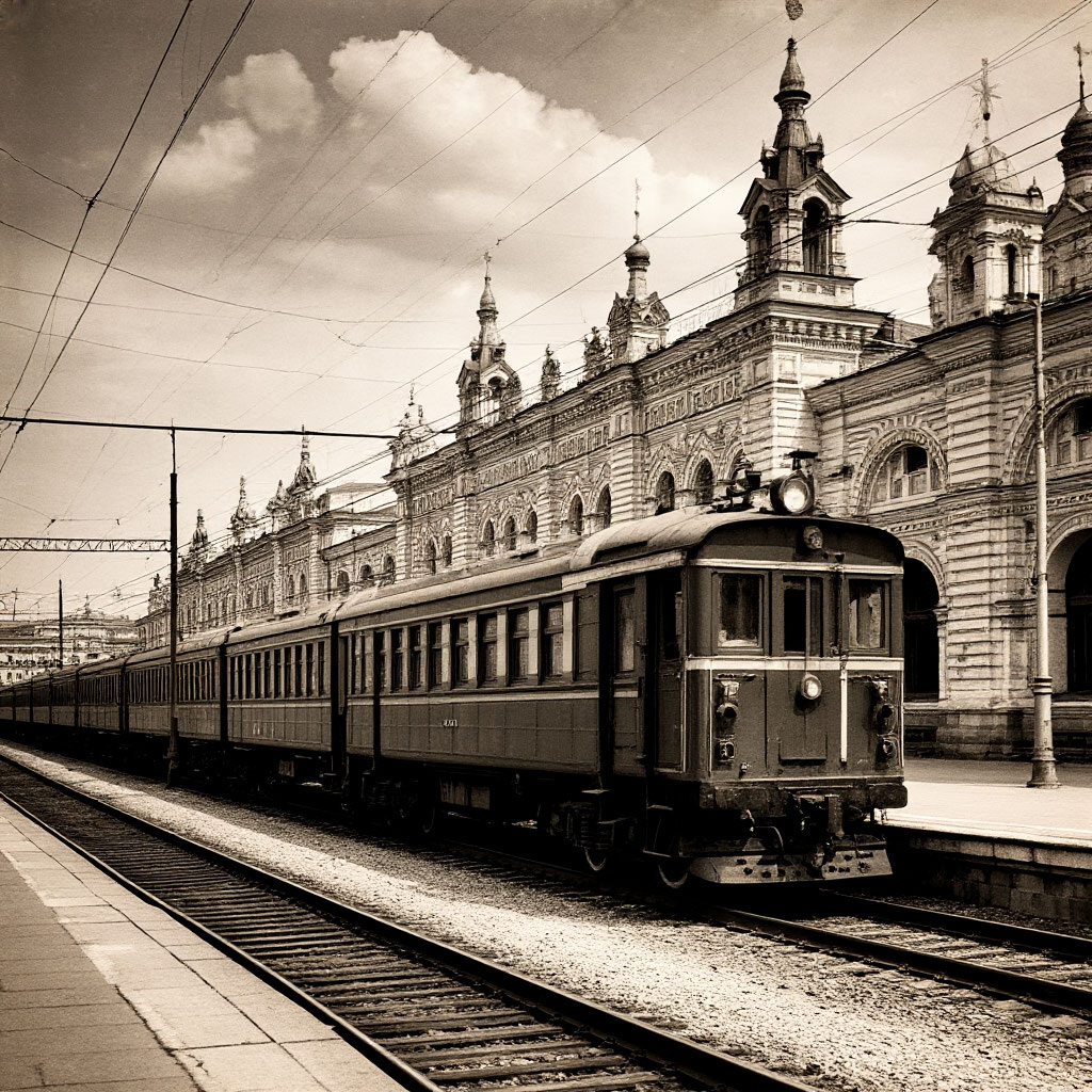 19 век. Москва. Вокзал.