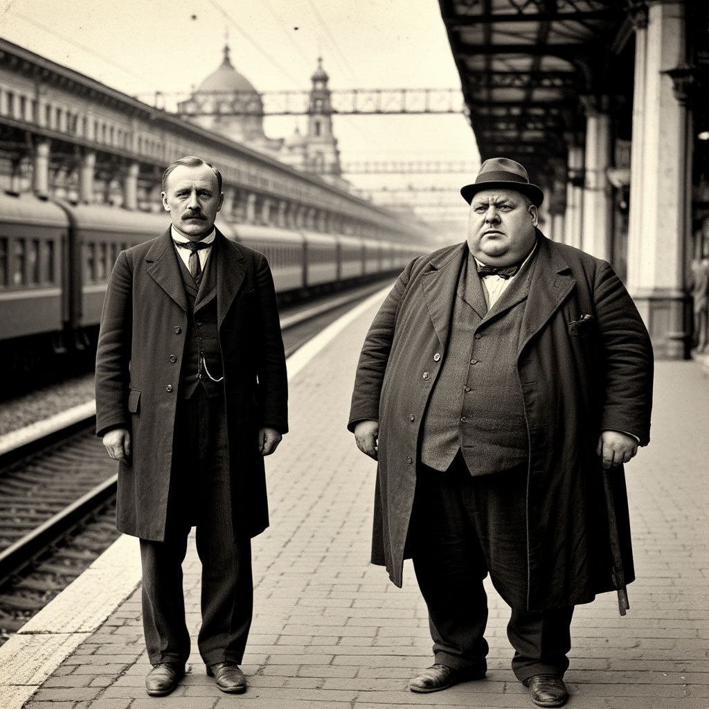 Толстый и тонкий.