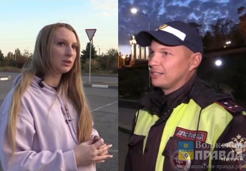 Скриншот с видеозаписи ГУ МВД России по Волгоградской области📷    Беременная, под мостом, с отлетевшим колесом: госавтоинспекторы Волгограда помогли девушке в положении
