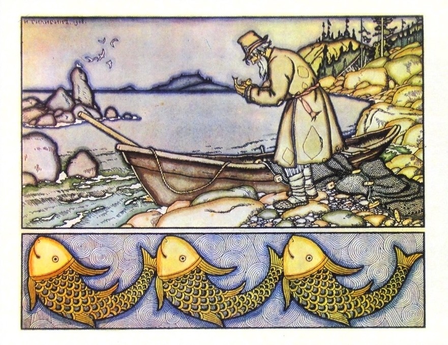 Иллюстрации к русским сказкам Ивана Яковлевича Билибина из открытых источников.