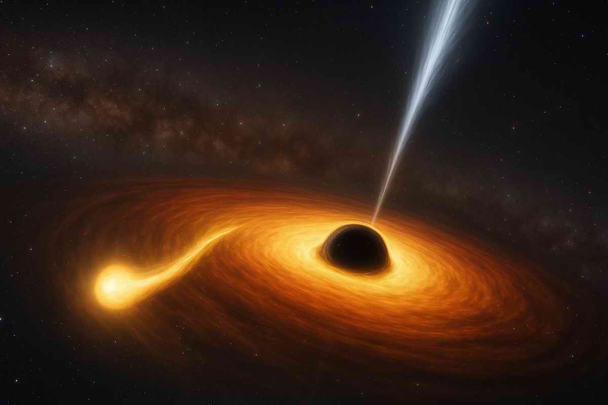 Неожиданное пробуждение чёрной дыры вне галактического ядра