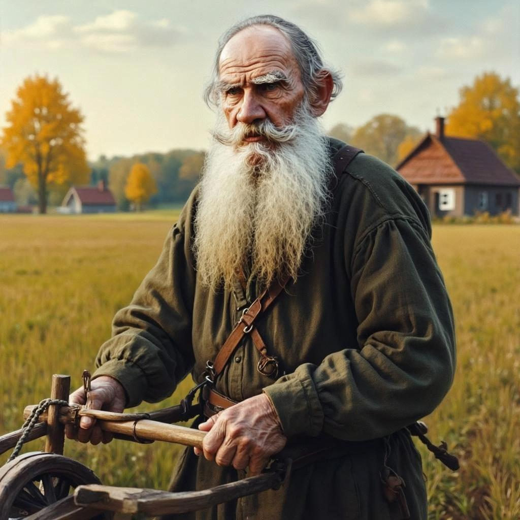 Лев Николаевич Толстой не чурался крестьянского труда