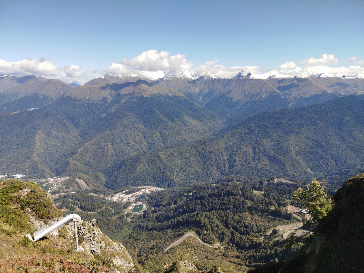 Роза Хутор, вид с вершины Роза Пик