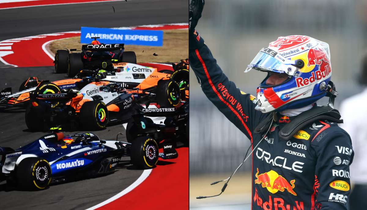 Столкновение в первом повороте и победитель Макс Ферстаппен