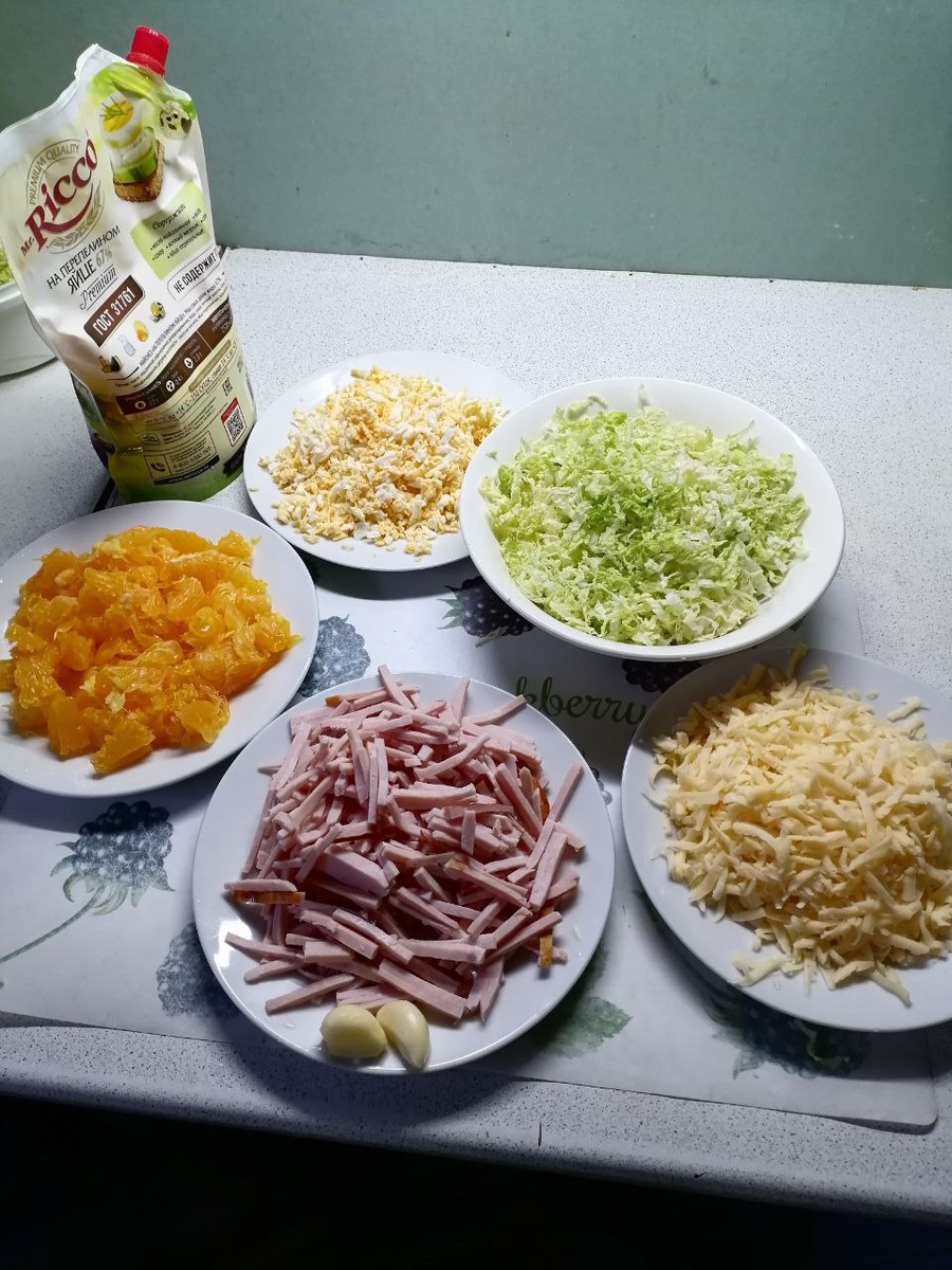 Все, что требуется для салата Апельсинка