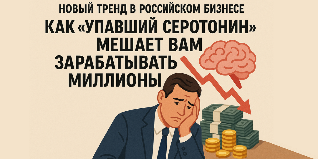 Как "упавший серотонин" мешает вам зарабатывать миллионы