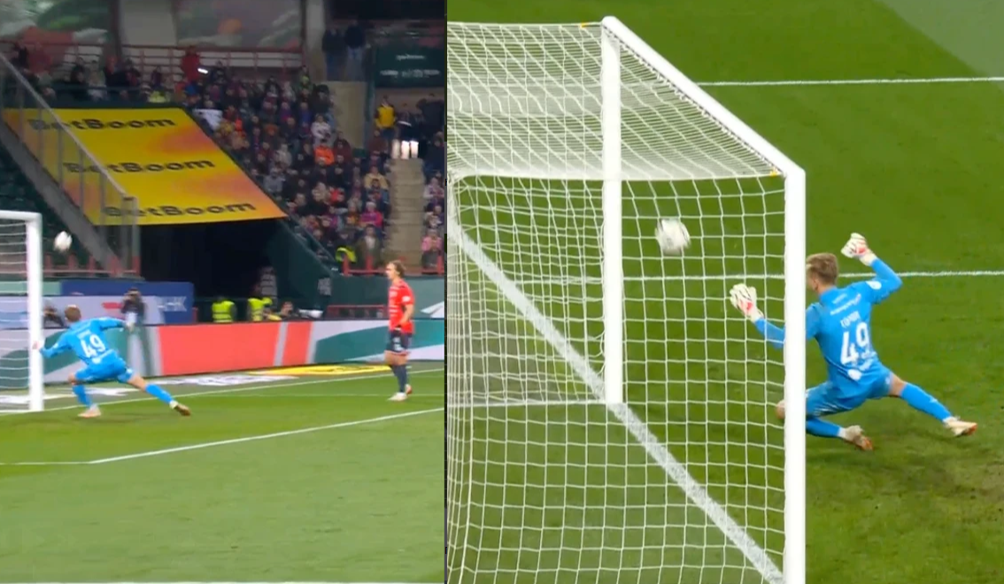 Владислав Тороп не успел помешать Дмитрию Воробьеву забить ударом от углового флажка. Фото: Матч Премьер