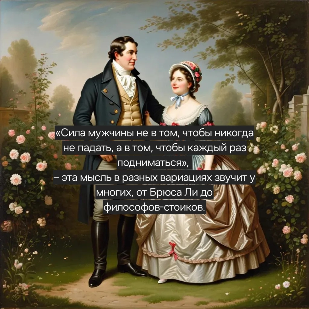 Сильный мужчина – это когда ты за ним, как за каменной стеной, и твоё психологическое состояние стабильное
