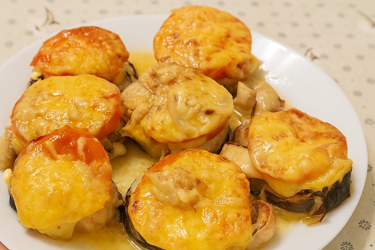 Горбуша в духовке с сыром и помидорами