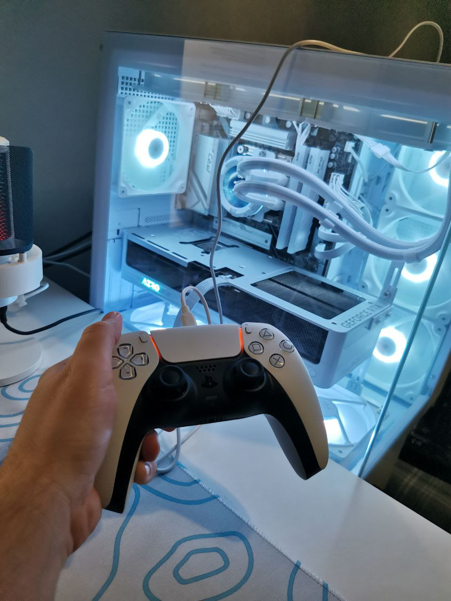 Подключенный DualSense к ПК