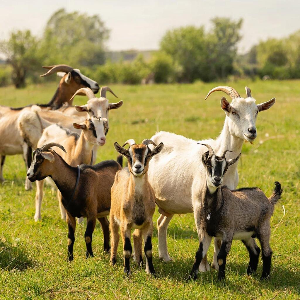 Козочки. Изображение сгенерировано сервисом GigaChat 