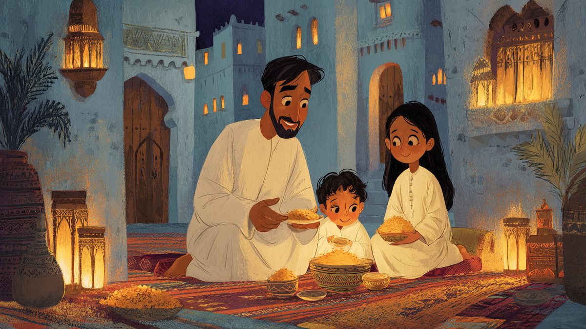 Мухаммар на семейном столе в Бахрейне