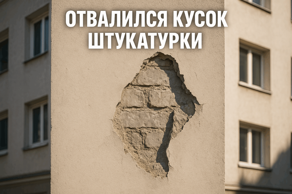    Отвалился кусок штукатурки на фасаде — восстановление Михаил Юрьевич