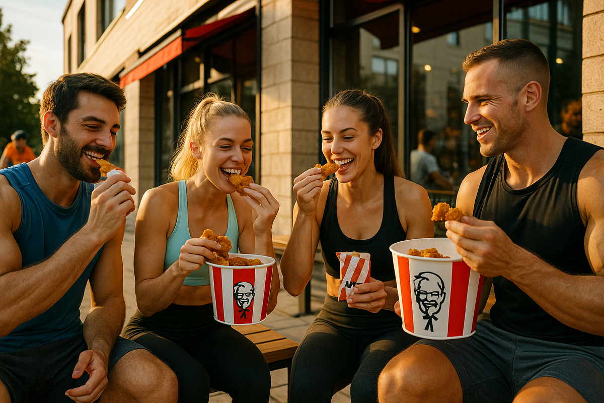 даже спортсмены кушают KFC и не считают это вредной едой