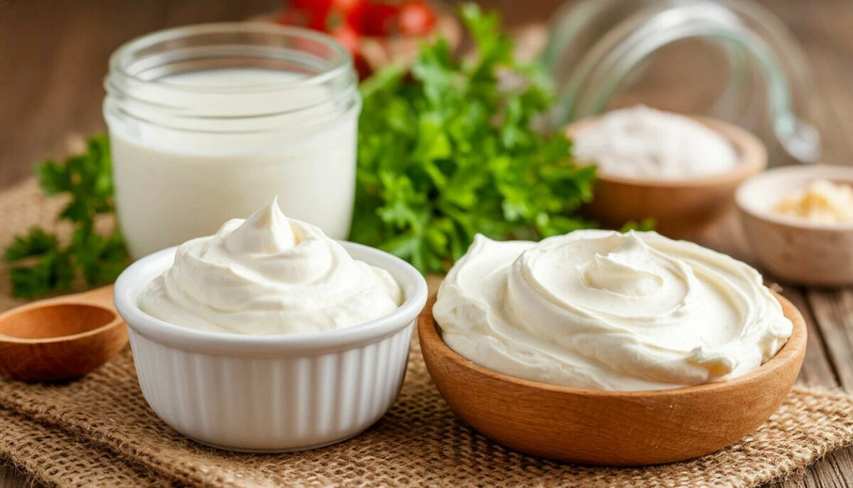    На ночь смешиваем ряженку и сметану: на утро завтракаем сыром "Филадельфия" — готовится, пока вы спите