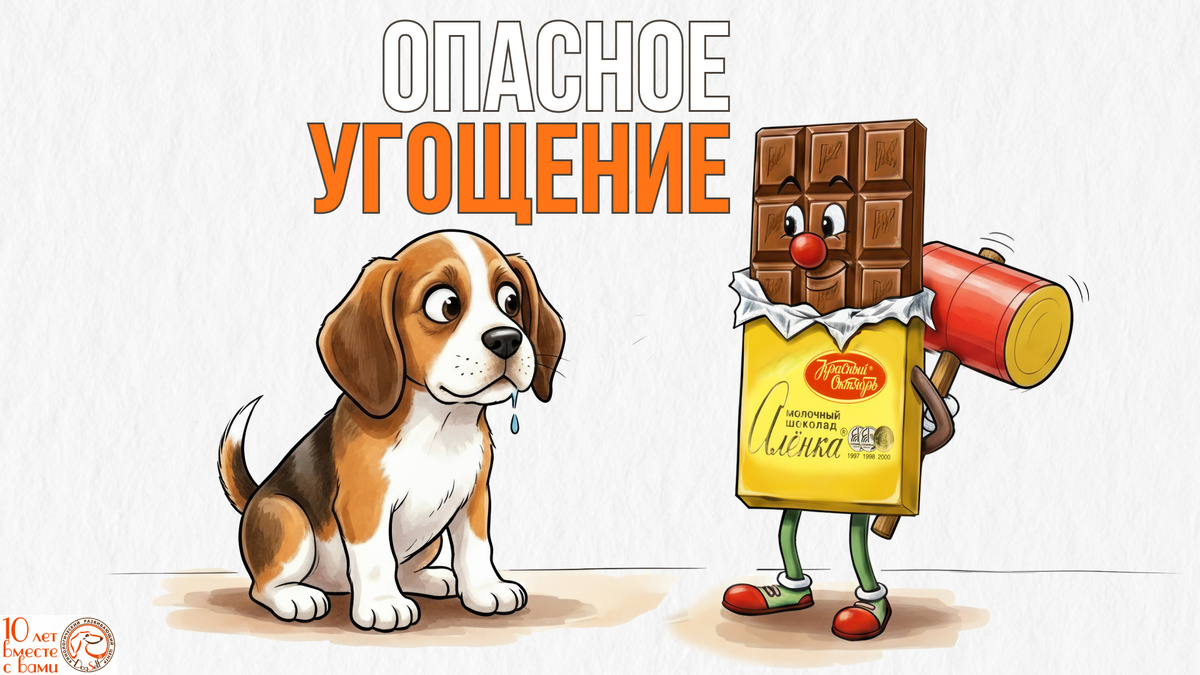Шоколад - ОПАСНОЕ УГОЩЕНИЕ! 💥 Когда любимая человеческая сладость превращается в угрозу | Изображение: DogSelf