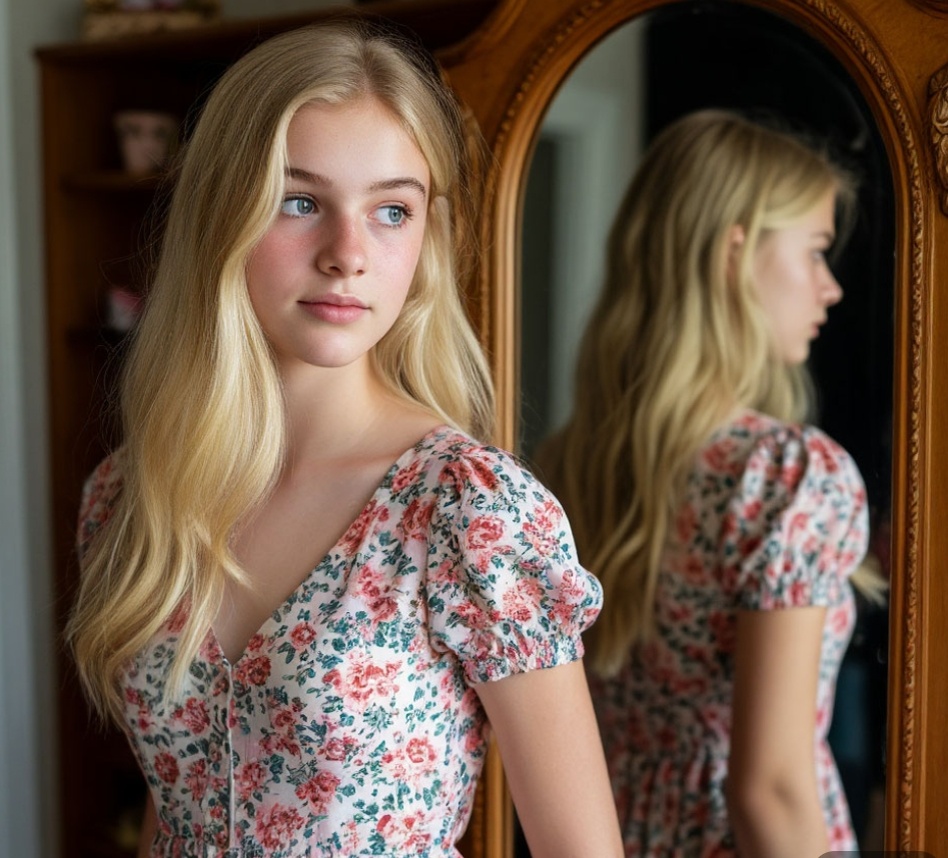 Рита в мамином платье