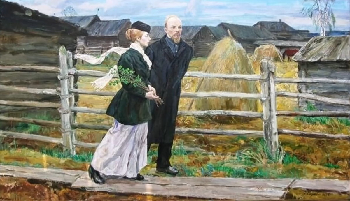 Ленин и Крупская. Картина из открытого источника в Яндексе