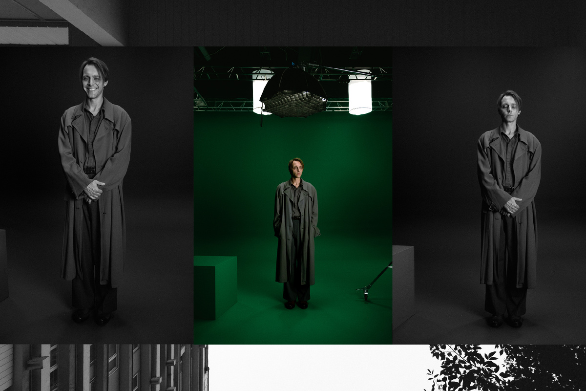 Кадры со съёмок одной из сцен в вымышленном сеттинге (в чертогах разума Вадима).