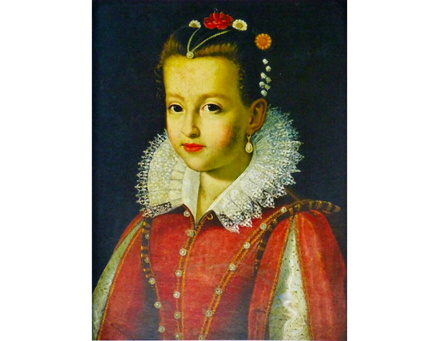 Портрет Марии Медичи в детстве. Создан около 1590 года.