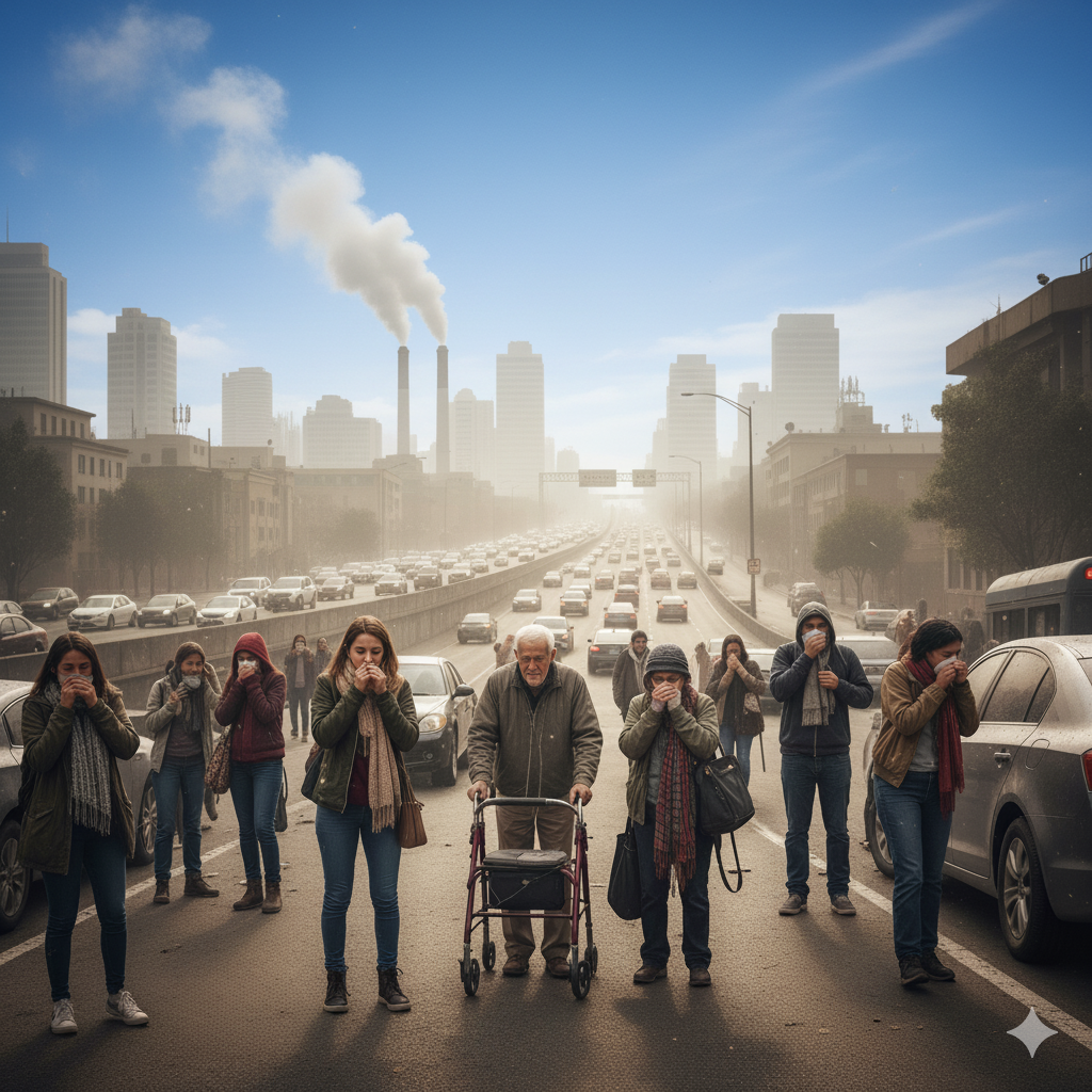 Транспорт и промышленность - источники загрязнения воздуха, которым мы дышим.