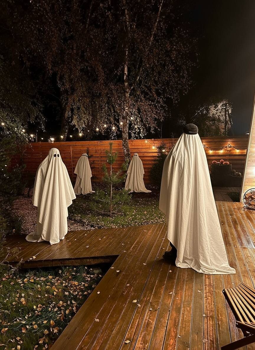 Фотосессия на территории дома Aframe дома Изумруд. Хэллоиун