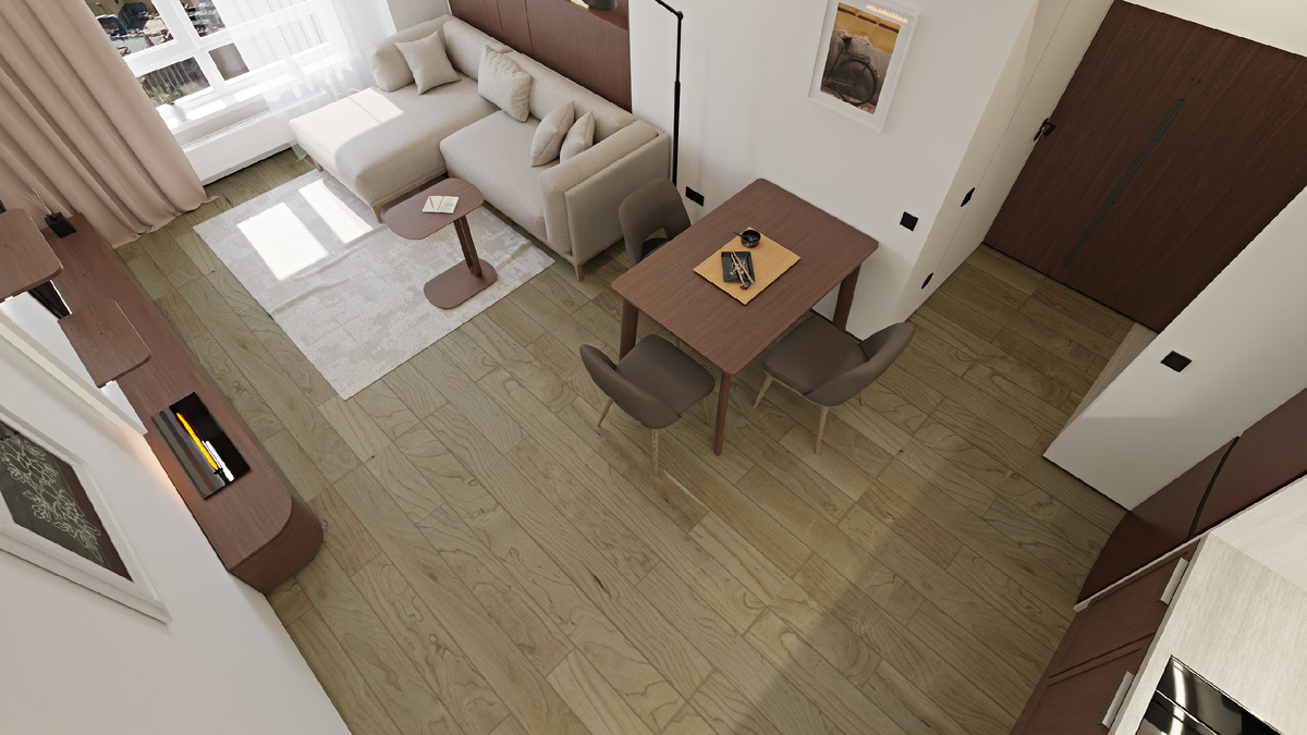 Обзорная визуализация гостиной