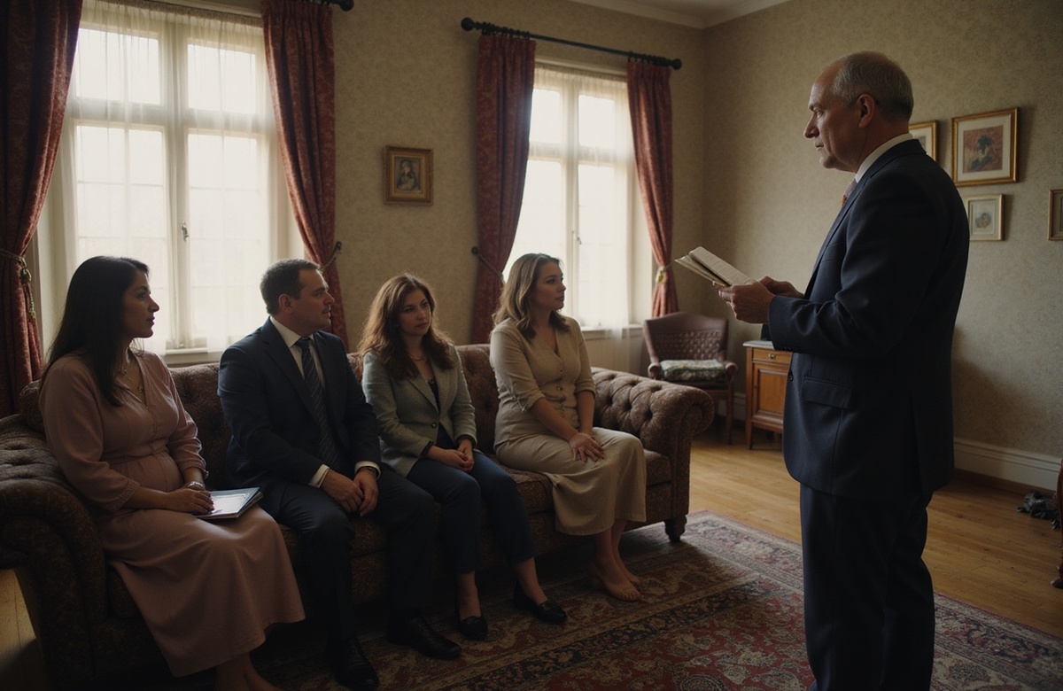 На чтении завещания юрист достал конверт: «А теперь — последняя воля покойного…»