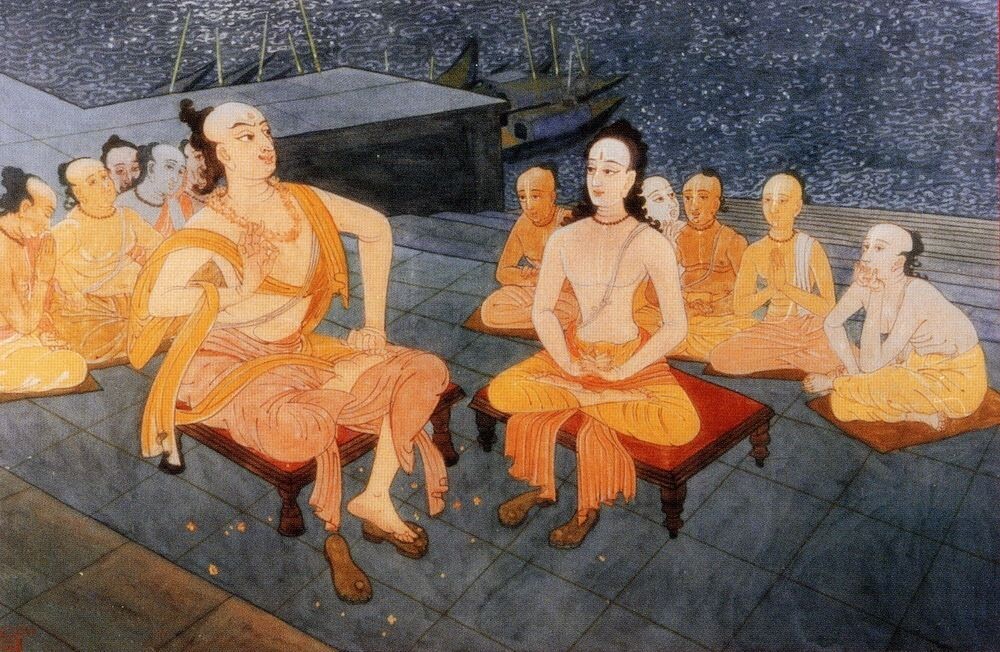 Средневековый философский диспут на берегу Ганги
