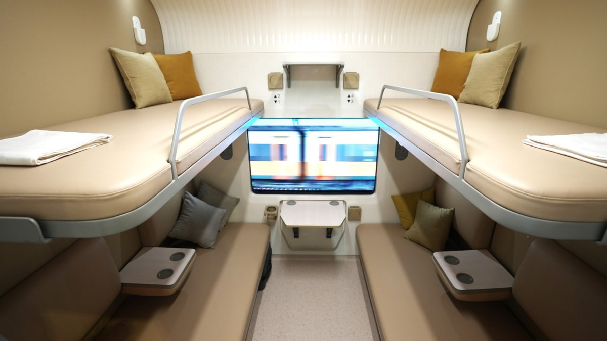 Макет купе для спальных электропоездов Vande Bharat от Kinet RS. Источник: Kinet RS