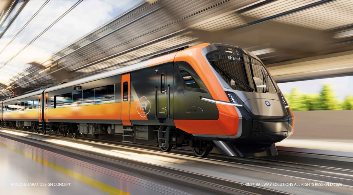 Обновленный дизайн экстерьера Vande Bharat со спальными вагонами для Indian Railways от Kinet RS. Источник: Kinet RS