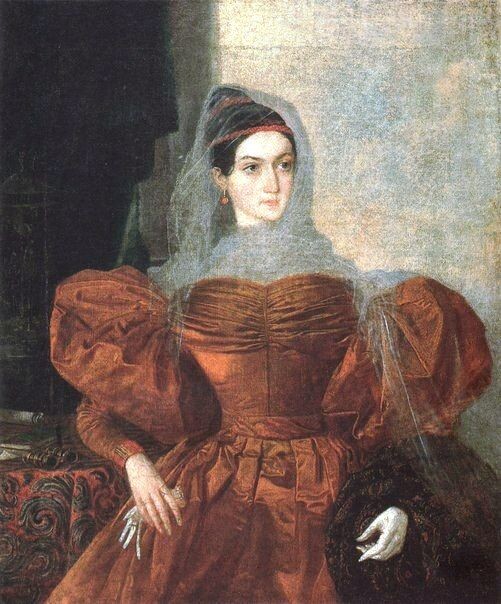 Вера Александровна Нащокина, около 1838 года (неизвестный художник)