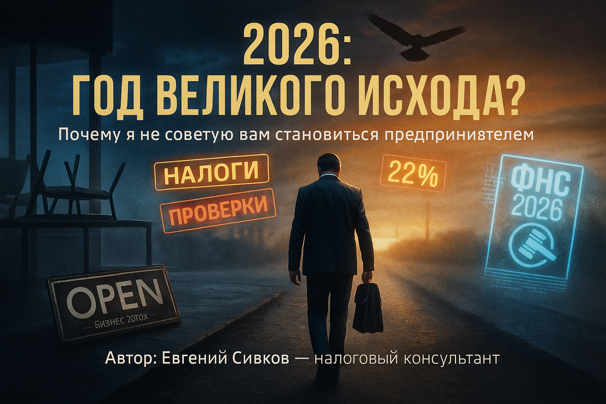 2026: Год великого исхода? Почему я не советую вам становиться предпринимателем